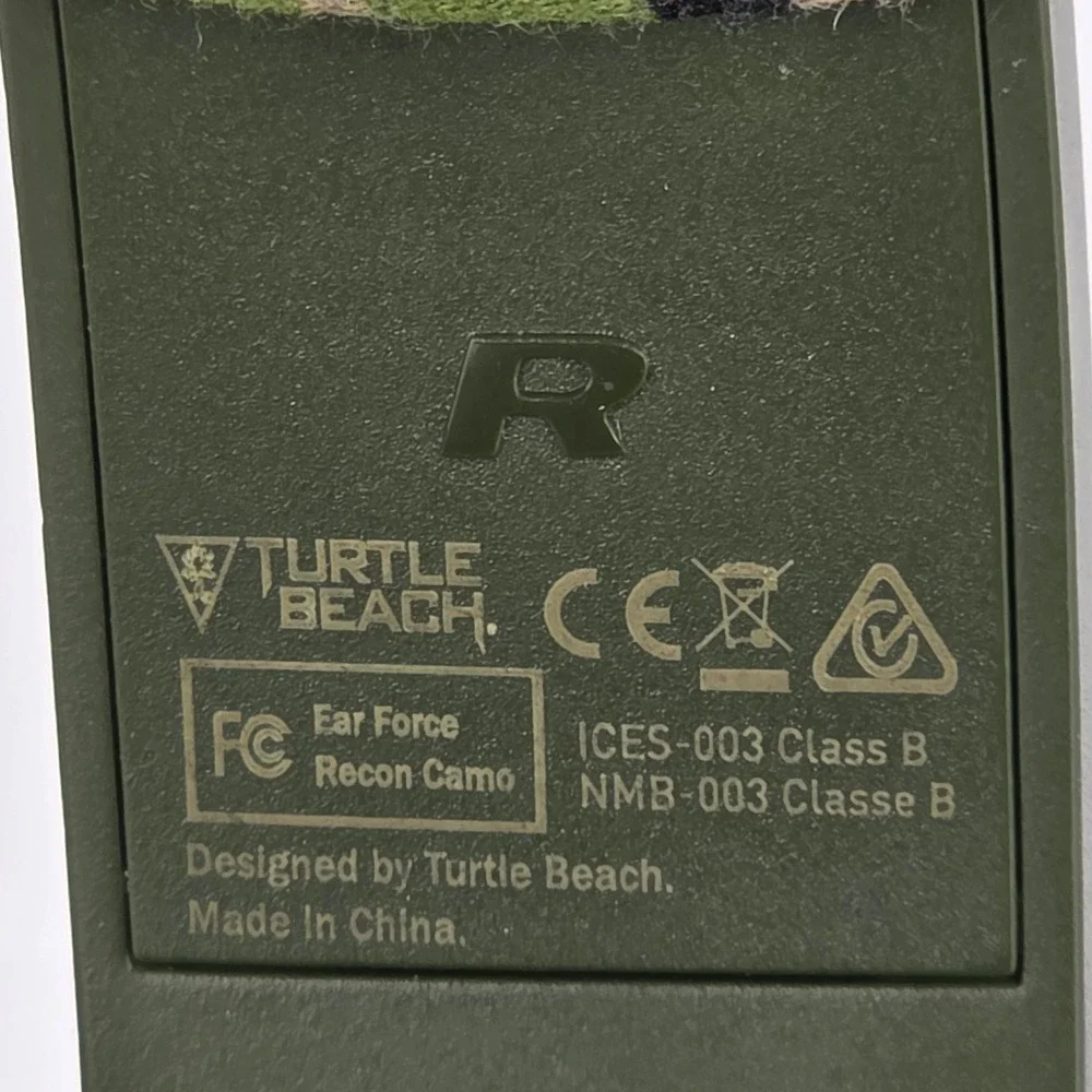 Turtle Beach Recon 50p Gaming Headset (works) Olive Green Camo-‎ MIC NOT WORKING
